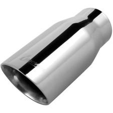 Durable Double Wall Exhaust Tip 2.25 Inlet 3 Outlet Stainless Steel Finish