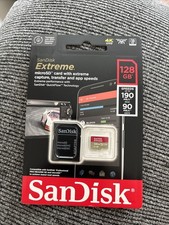 Open box SanDisk Extreme 128GB microSDXC Card UHS-I U3 V30 190MBs