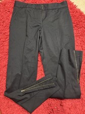 Stella McCartney Womens Cotton High Rise Flare Leg Dress Pants Black Size 40