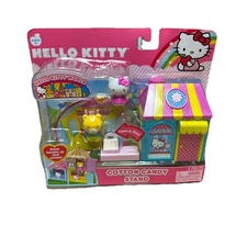 Hello Kitty World Cotton Candy Stand Stackable Playset 2012 Sanrio Sealed Rare