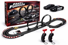 Fast & Furious Electric Slot Car Racing Track Set - 7.3M Stunt Raceway 24ft