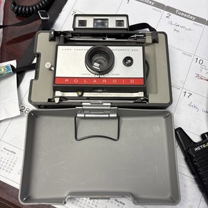 Polaroid Automatic 220 Land Gray Vintage Instant Camera with Case