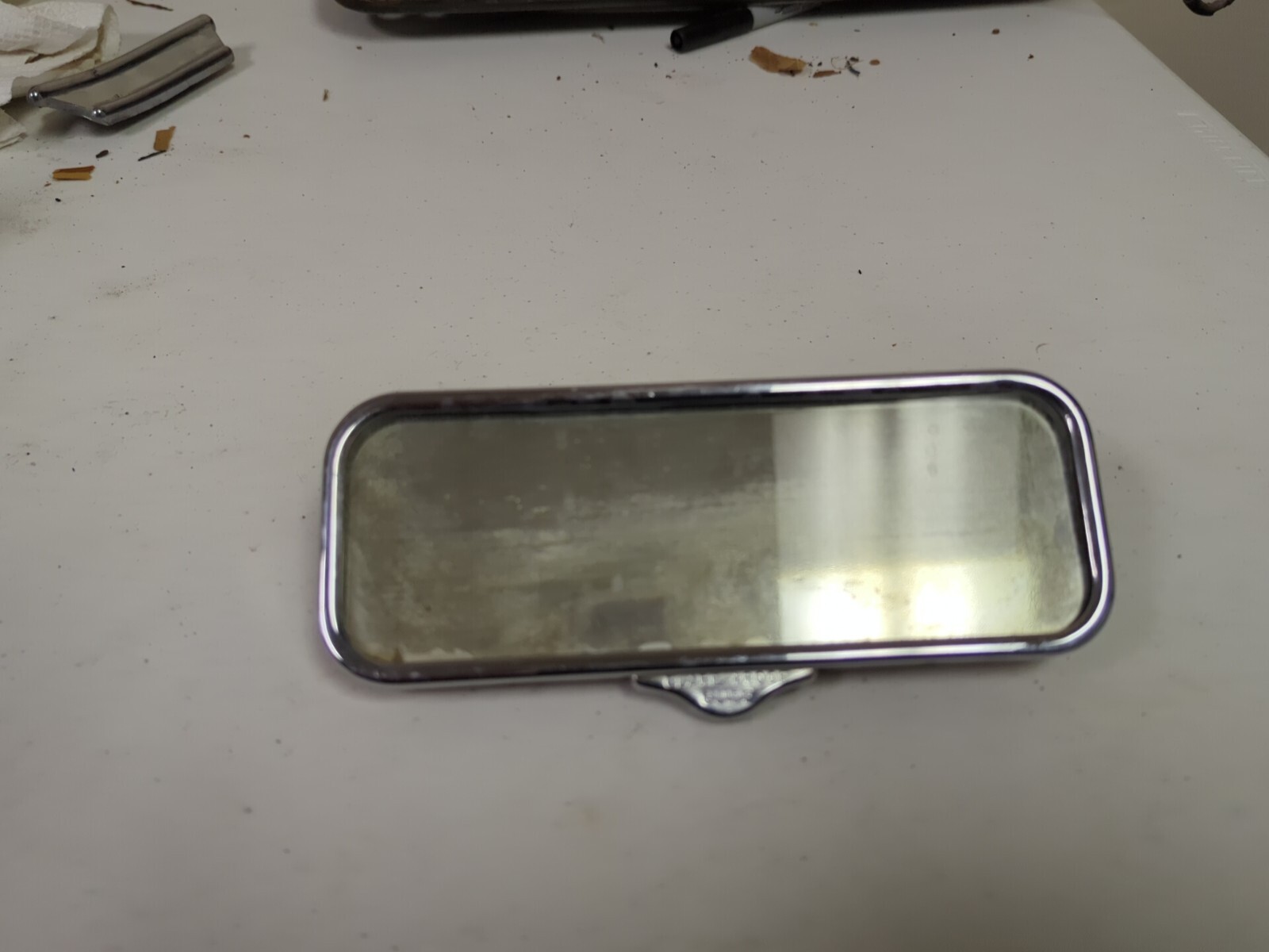 Vintage 1950's GM Guide Glare Proof Flipper Day Night Accessory Mirror Used