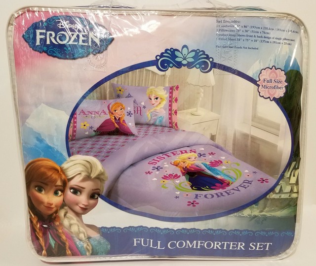 Disney Frozen Bed Set Full Size Comforter Fitted Sheet Pillowcases