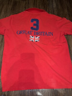 Ralph Lauren Polo Great Britain England #3 Custom Fit Polo