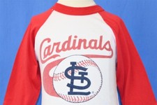 vintage 80s ST LOUIS CARDINALS MLB RED RAGLAN t-shirt YOUTH BASEBALL SMALL S