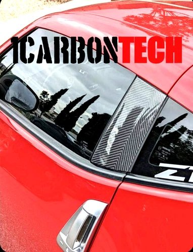 FULL RACING PURE REAL CARBON FIBER B PILLARS LEFT AND RIGHT FITS NISSAN 370Z