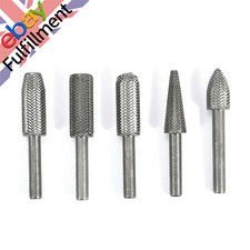 5pcs Metal Cutter Drill Bits Rotary Bits Rasp For Steel Grinding Carving Tool