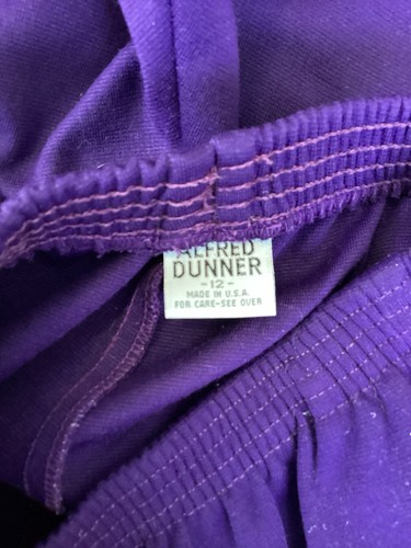 Woman’s Vintage Alfred Dunner Purple 2 Piece Set Size Large Top & Size 12 Pants - Picture 12 of 12