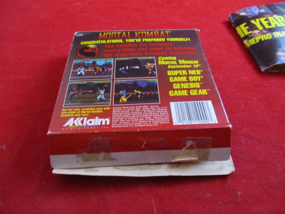 Mortal Kombat Kit Sega Genesis Game Boy SNES Promo Kit Caja VACÍA y Póster SOLO Foto 3 de 4