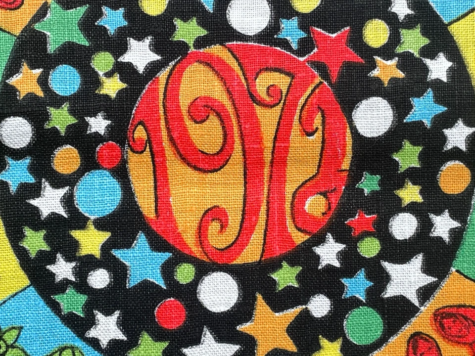 Leap Year 1972 linen calendar zodiac signs tea towel 1916 1944 1972 2000 2028 - Image 4 of 4