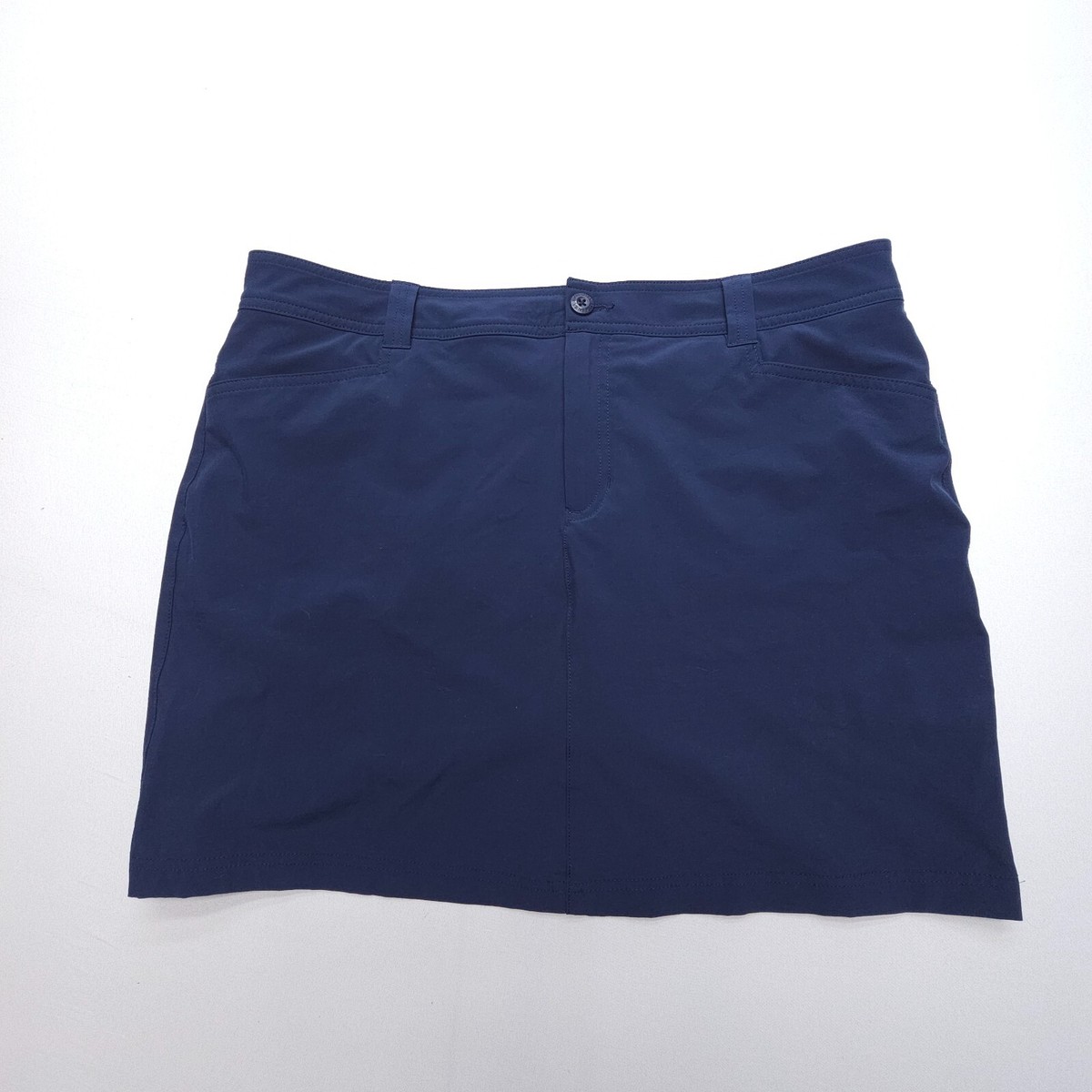 Eddie Bauer Womens Hiking Skort Size 16 Blue Stretch Lined Skirt Shorts  Sports