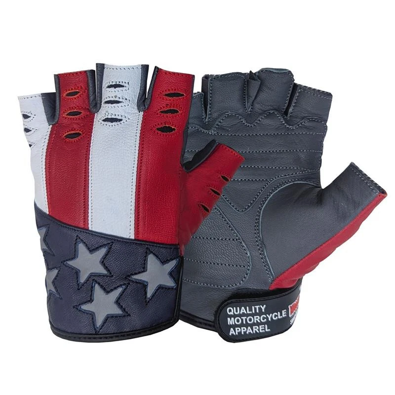 Men Goat Skin Leather Fingerless American Flag Style Motorcycle Biker Gloves New
Opens in a new wind