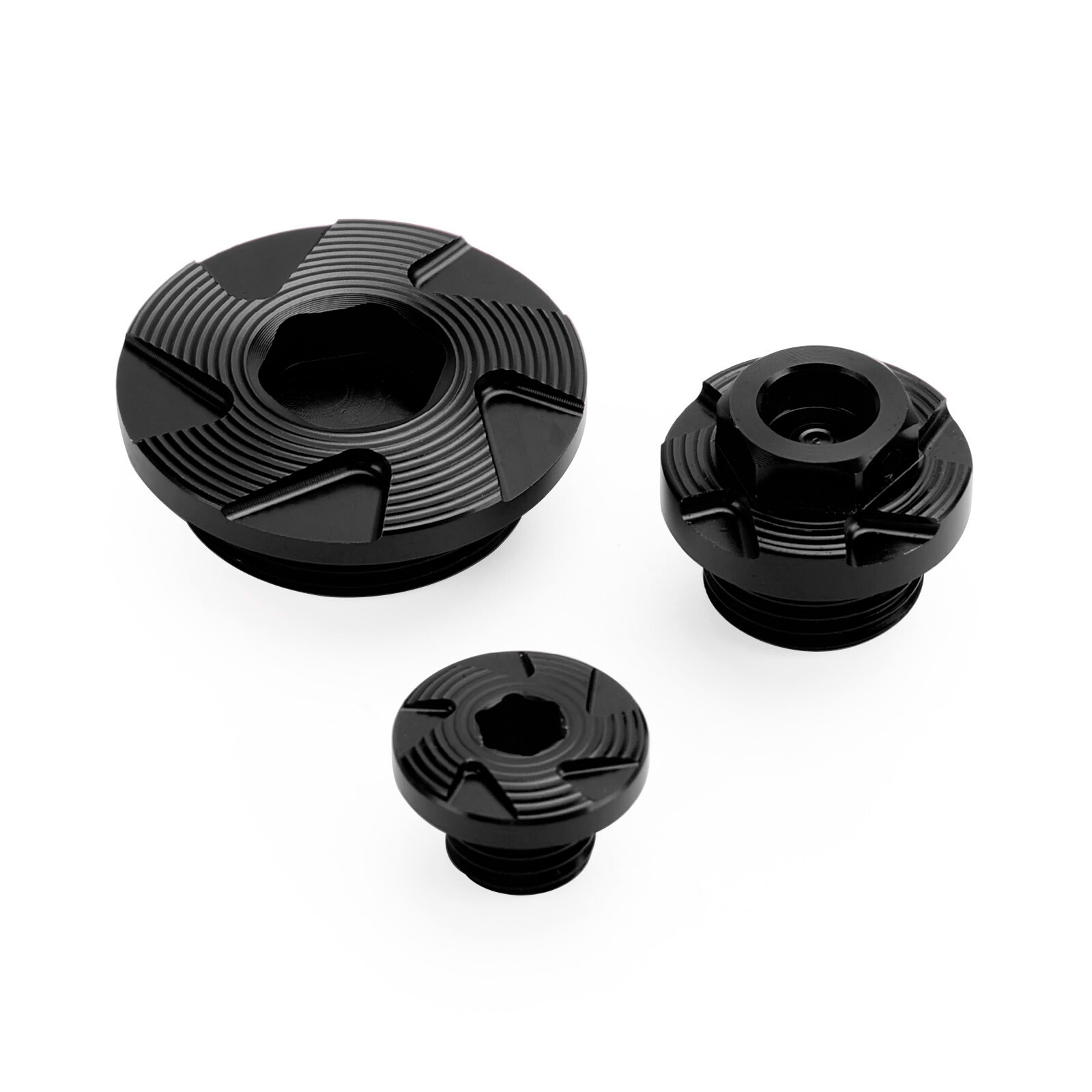 Black Ignition Cover Oil Cap Engine Plug Kit For Kawasaki KX250 KX450