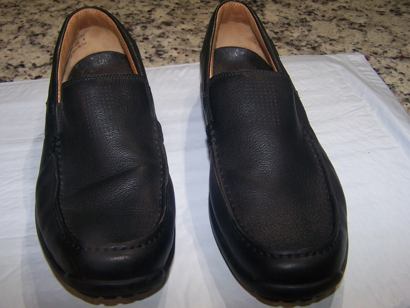 Mocassini Clarks 'UnStructured' XL Extra Light in pelle nera Uomo 12M