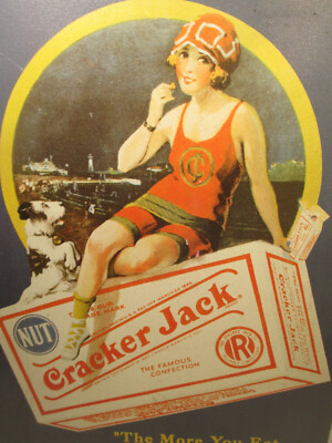 Cracker Jack 30er Jahre Blechschild als Replikat Made in USA 1995 Rockabilly