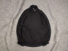 Vintage 90's Nike Logo Black mock check Long sleeve sweatshirt