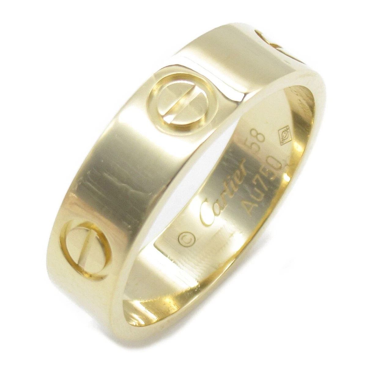 CARTIER Love Ring 18KYG Yellow Gold Used unisex US size 8.2 58