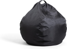 Classic Bean Bag Chair, Black Smartmax, Durable Polyester Nylon Blend, 2 Feet...