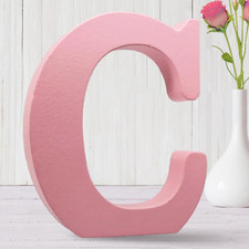 8 Inch Pink Wood Letters Unfinished Wood Letters for Wall Decor Decorative Stand