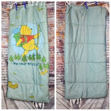 Disney Winnie The Pooh Camp Sleeping Bag Throw Blanket Comforter Vintage