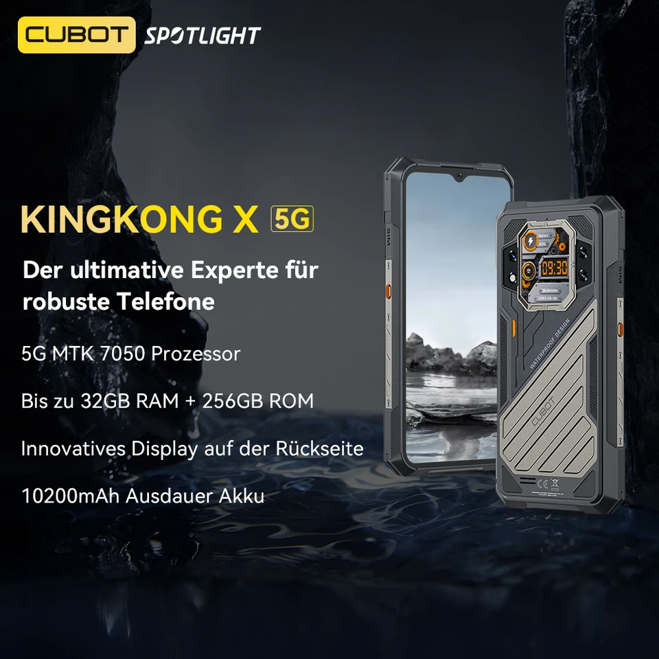 CUBOT KingKong X 32GB+256GB Rugged Smartphone 5G Handy Android 14 10200mAh NFC - Bild 2 von 4