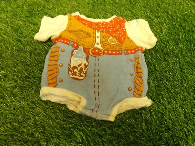 CABBAGE PATCH KIDS Cowboy Print STRAMPLER, verwaschene PUPPENGRÖSSE