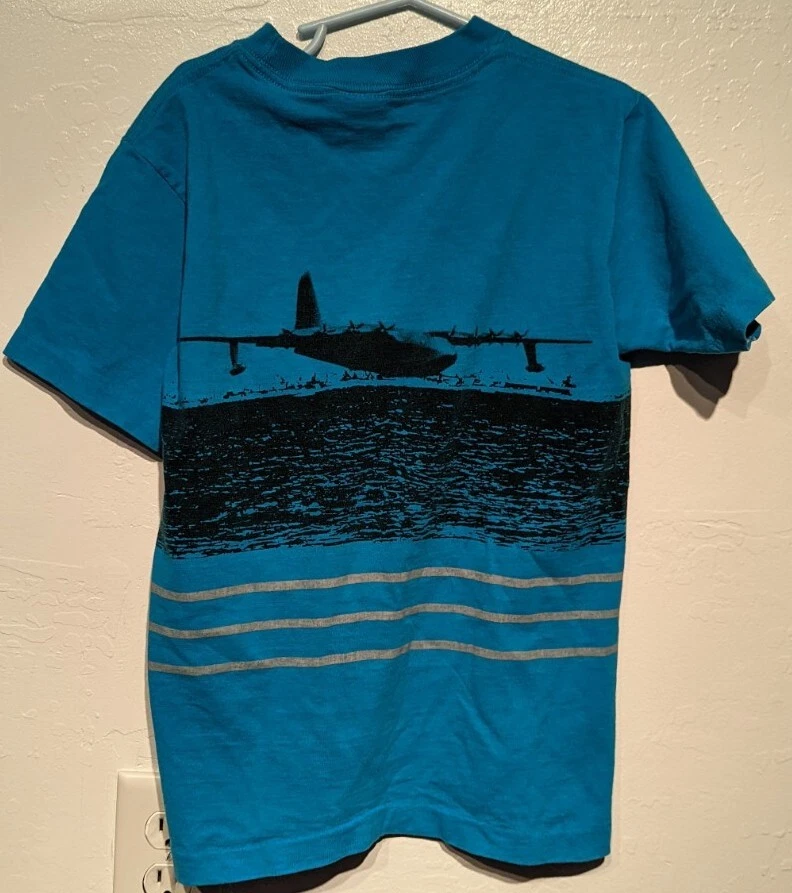 Camisa Avión Ganso Abeto De Colección Talla Mediana De Colección Juvenil 14 por 21.5 Yunque Foto 3 de 4