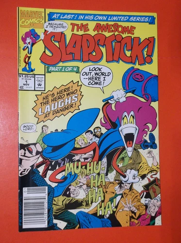 SLAPSTICK # 1 - VF+ 8.5 - 1992 NEWSSTAND EDITION - ORIGIN & 1st APPEARANCE