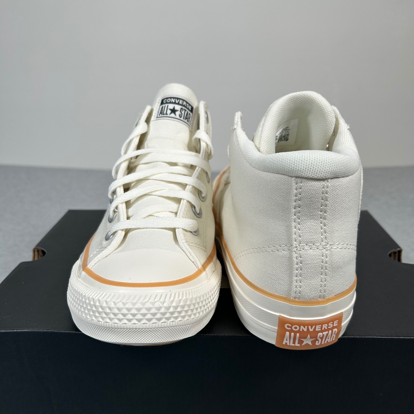 Converse Malden Street Mid Top Shoes Men 9 Egret Gum Vintage White Sneakers thumbnail 4