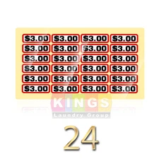 24PK GLOSSY SLIDE DECAL $3.00 For GREENWALD  Wascomat, Ipso, Huebsch, 00-9104-37