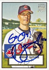 Jeremy Guthrie autographed Baseball Card (Indians) 2006 Topps 52 Rookie #247