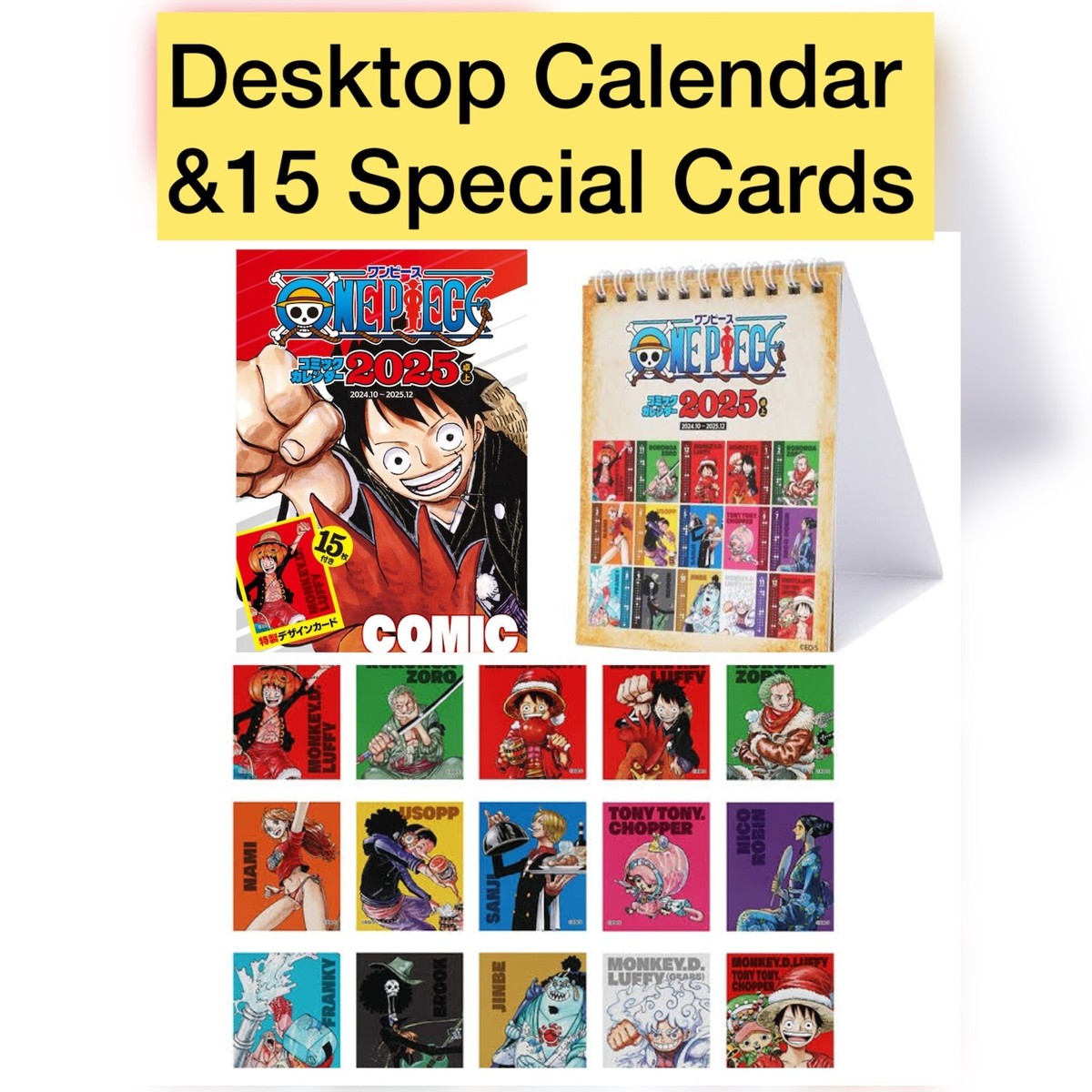ONE PIECE Comic Calendar 2025 (Desktop / Includes 15 Special