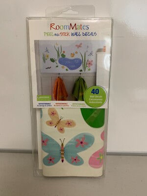 ROOM MATES HOPPY POND PEEL AND STICK WALL DECALS - 40 DECALS - # RMK1123SCS