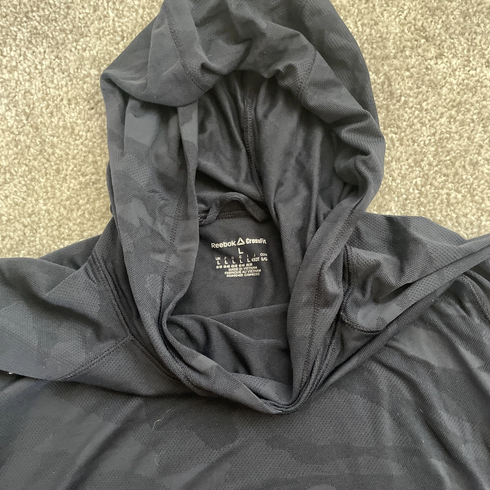 VETEMENTS Reebok Crosshit Felpa con Cappuccio Elasticizzata L