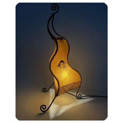 Orientalische Marokkanische Stehlampe Leder Lampe Hennalampe Lederleuchte  - Bild 1 von 4