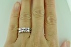 14k Solid White gold natural  Pink Sapphire Diamond Ring setting Semi Mount set — photo 2