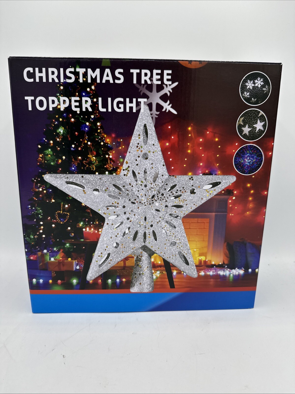 Christmas Tree Topper LED Projector Light Red