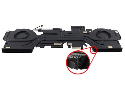 DELL ALIENWARE M17 R5 AMD LAPTOP CPU GPU HEATSINK FAN ASSEMBLY KDKNW ...