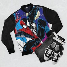 Amazing Spiderman Superhero Character Halloween Christmas Bomber Jacket