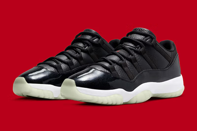 Jordan 11 Retro Low 72-10 AV2187-001 BLACK/GYM RED/WHITE/SAIL Size
