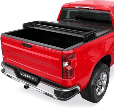 Tri Fold Soft Truck Bed Tonneau Cover Compatible for 2004 to 2007 Silverado Sier
