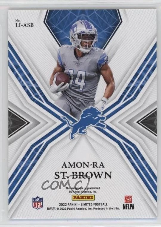 2022 Panini Limited Limited INK /99 Amon-Ra St Brown #LI-ASB Auto - Image 2 of 2