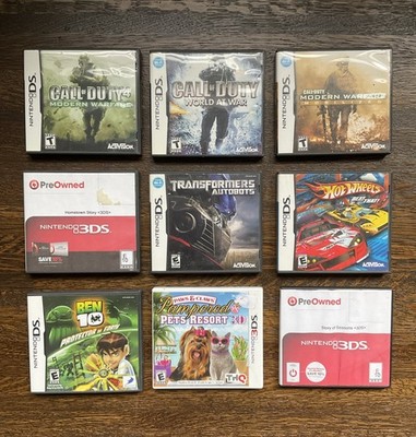 Nintendo DS Game Lot Of 9 Games Call Of Duty, Story Of Seasons, Transformers