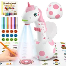 Unicorn Drawing Projector for Kids 5-7 Art Sketcher with 96 Stencils