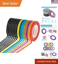 Ultra-Thin 1/8 Inch Whiteboard Tape - 15 Assorted Rolls Perfect for Art Projects