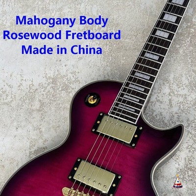 Your Custom Purple Sunburst Electric Guitar with Rosewood Fingerboar 6 String