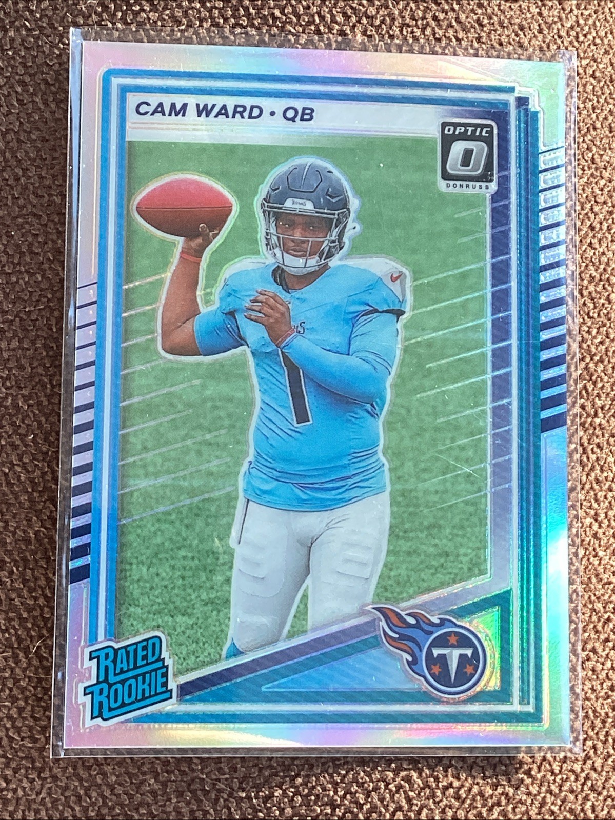 2025 Panini Donruss - Rated Rookie Cameron Ward #350 Optic Preview Holo Prizm RC