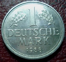 1988-G GERMANY 1 MARK IN AU CONDITION