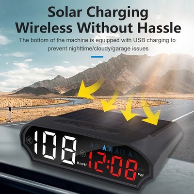 Solar Head Up Display für Auto mit GPS Tacho und Farbbildschirm HUD